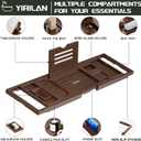 Bathtub Trays for Tub,Bath Tray, Foldable Bathtub Caddy,Brown