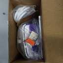 MEETION Wireless Mouse for Laptop, USB and Bluetooth Connectivity, 4 Adjustable DPI, Rechargeable, Ergonomic Mouse for Laptops, iPad, Compatible with Windows, MacOS, Android, iOS, Purple White