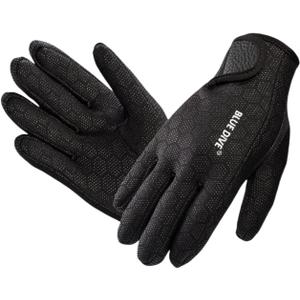 1.5MM Surf Snorkeling Float Swimming Neoprene Skid-Proof Wetsuit Diving Gloves (Small, black)