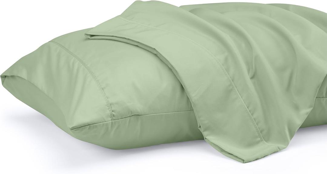 Utopia Bedding Pillow Cases Queen Size 2-Pack  Soft Brushed Microfiber  Envelope Closure  Perfect for Hospitals, Hotels, Guest Rooms  Oeko-TEX Certified, 20x30 Inches (Sage)