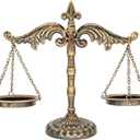 Owlgift Vintage Style Metal Libra Jewelry Display, Scale Tray Cosmetic Organizer, Jewelry Storage, Unique Centerpiece Stand  Bronze (One Size)