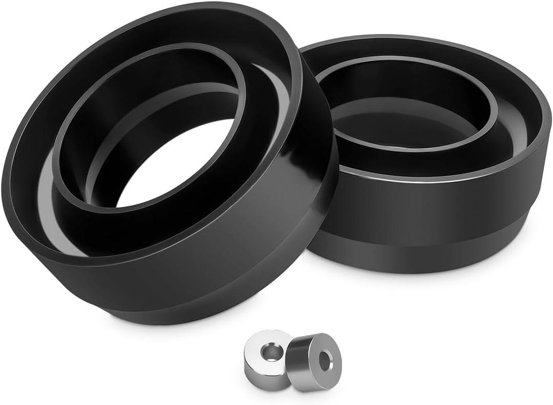 Dynofit 3 Inch Leveling Lift Kit Compatible with 1999-2006 Silverado/Sierra 1500 2WD, 2Pcs Polyurethane (PU) Strut Spacers & Aluminum Shock Spacers for Chevy GMC Pickup Front Suspension Coil Spring
