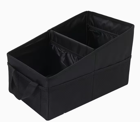 Black Foldable Trunk Organizer, Oxford Fabric, Universal SUV and Sedan Storage Box, Large Capacity Portable Luggage Organizer for Easy Car Organization
