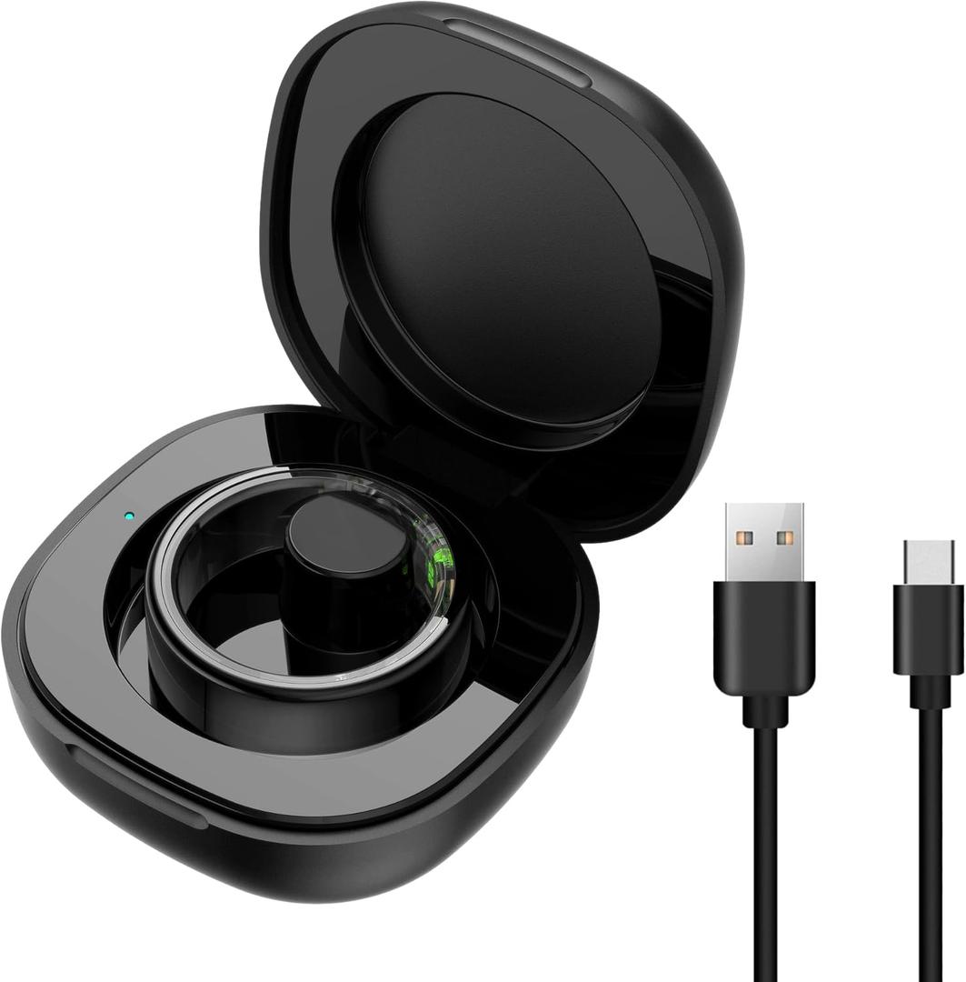 Smart Ring Charging Case Magnetic Charging Compartment Portable Charger for Fitness Ring with Magnetic Charging Port