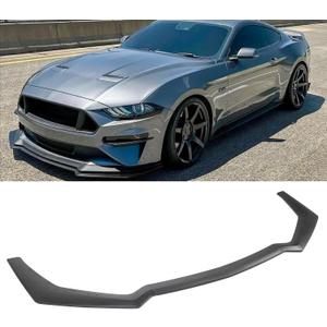 Front Bumper Lip Spoiler for Ford Mustang GT 2018-2023 Matte Black Front Bumper Chin Splitter Diffuser Protector Guard