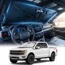 [2026 Upgraded] DooGooCoo Windshield Sun Shade Umbrella for Ford F150 F250 F350 F450 [100% Sunlight Blocked, Cooling Ice Crystal] Sunshade for Car Windshield for f150 Sun Shade 2015-2026.