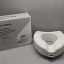 Medline Elevated Toilet Seat Riser W/Microban Antimicrobial Protection for Seniors, Adults & Handicapped – 400 Lbs. Capacity, White
