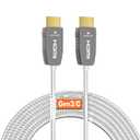 Crystal 8K HDMI Ultra High Speed Latest 2.1b Certified Fiber Optic Cable 50 Feet 8K60Hz 4K120Hz 48Gbps eARC HDR HDCP2.3 for RTX4080/4090/3080/3090 Xbox PS5 AVR Projector LG/Samsung/Sony