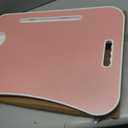FISYOD Foldable Laptop Table, Portable Lap Desk Bed Table Tray, Laptop Stand with Cup Holder & Tablet Slot & Lifting Handle for Working Writing Drawing & Eating (Pink)