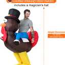 YEAHBEER Inflatable Turkey Costume Adult, Blow up Costumes for Adults,Thanksgiving Costumes for Party Funny Turkey Suits (Red)