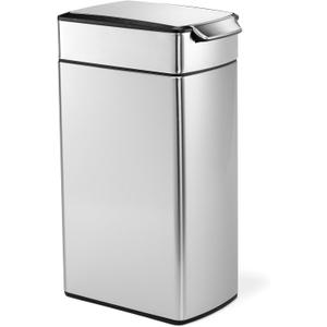 simplehuman 40 Liter/ 10.6 Gallon Slim Touch-Bar Kitchen Trash Can, Brushed Stainless Steel