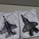 Double Fighter Jet Toy, F35 & F16 Diecast Planes with Lights & Sounds, Pull Back Military Airplane Toy Gift for Toddler,Kids, Boys