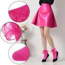 3 Pack Big Ruffle Ankle Socks Woman, Double Lace Turn Cuff Cotton Frilly Dress Short Socks for Women Ladies