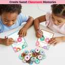 Donut Squishy Valentines Day Cards Gifts for Boys Girls Classroom Exchange, 24 Packs Valentines Day Donut Squishies with Cards for Kids School Party Favor