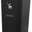 Sooyee 10 Lite Small Black Trash Can with Lid, Plastic, 2.4 Gallon, for Powder Room,Bedroom,Kitchen,Craft Room,Office, Bathroom