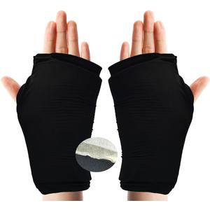 Wrist Wrap Cold & Heat Therapy Gloves, Ice Pack Mittens | Microwavable & Freezable, Arthritis & Injury Relief, Carpal Tunnel (Black, 2 Pack)