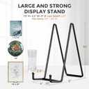 TR-LIFE 10 Inch Large Plate Stands for Display - Metal Plate Holder Display Stand + Picture Frame Holder Stand + Small Easels for Decorative Platter, Book, Plaques, Photo, Tabletop Art (2 Pack)