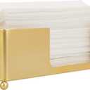 MyGift Gold Paper Towel Holder, Toilet Paper Towel Dispenser for Bathroom, C fold Paper Towel Holder Countertop for Commercial & Home Use, Modern Brass Finish Metal
