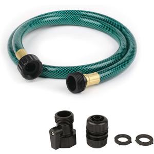 Garden Hose No Leaking for Watering: No Kink and Lightweight - 1/2" Water Hoses 4 FT with Female and Male Fittings for Outdoor and Yard (Green)