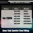 STSEV01 Cab Spoiler Roof Wing for Ford F150 F-150 2015-2020 Accessories
(for XL, XLT, Raptor, Limited, Lariat, Platinum, All Beds and Cabs), Nice Clean Look Mods, Aggressive Look, Rear Window Lip