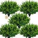 Lnoicy Artificial Greenery Plants Outdoor UV Resistant Fake Plants Boxwood Shrubs Grass, 20 Bundles for Farmhouse Home Garden Office Patio Backyard Wedding and Indoor Outdoor Decoration