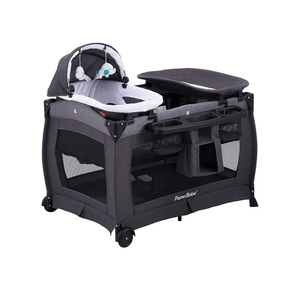 Pamo Babe Portable Playpen Foldable Playard for Baby and Toddler Mattress, Changing Table for Newborn Portable Playard