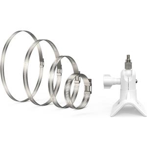 Holicfun No-Drill Outdoor Security Camera Pole Mount, Universally Compatible with Ring, Blink, Eufy, Wyze, Arlo, Google Nest, Simplisafe Cameras, and More - White