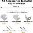 hunhun 10-Pack 3.3ft/1Meter V Shape LED Aluminum Channel System with milky Cover, End Caps and Mounting Clips, Aluminum Profile for LED Strip Light Installations, Very Easy Installation