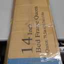 14 inch Queen Bed Frame with Round Corner Legs Mattress Slide Stopper,3500 lbs Heavy Duty Metal Platform,Steel Slats Support,No Box Spring Needed,Easy Assembly,Noise Free