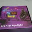 LED Neon Rope Lights 50ft, App & Remote, RGB Multicolor, Sync to Music