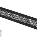 22 x 3 Inch (Duct Openings) Door Vent Cover, 1Set Aluminum Grille Ventilation Cover Louvered with Mounting Screws for Cabinet Wardrobe Door, Black (24 x 3 Inch Outer Size), One Size
