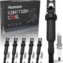 Ignition Coil Pack UF592 & Iridium Spark Plugs Compatible with BMW 128i 325xi 328i 330i 525xi 528i 530i X3 X5 Z4 3.0L 2006 2007 2008 2009 2010 2011 2012 Replaces FR7NPP332 Set of 6
