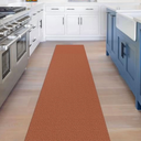 Runners for Hallways 2x8 ft Washable Kitchen Runner Non Slip Rubber Backed Hall Runners Cotton Entryway Runner Rugs Floor Carpet for Indoor Backdoor Bedroom Kitchen, Orange/Tan