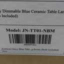 JUNNAI 24.5" White Table Lamp Modern Bedside Ceramic Lamps for Living Room 3-Way Dimmable Entryway Nightstand Farmhouse Lamp for Home Office Bedroom, Bulb Included