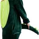 PARTTELY Adult Animal Onesie Pajamas - Unisex Plush Fleece Loungewear, Winter Warm Sleepwear for Men Women (Green, XL)