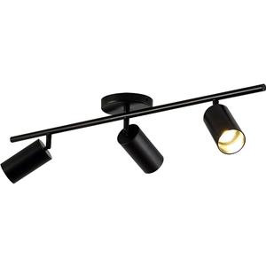 KCO Lighting Modern Matte Black Track Lighting 3-Lights Kitchen Track Lighting Fixtures Ceiling Indoor Flush Mount Ceiling Spotlights Dimmable LED Ceiling Spot Light (3-Light)