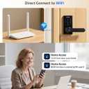 Philips Wi-Fi Smart Door Lock with Handle, Keyless Entry Door Lock, Fingerprint Door Knob, App Remote Control, Auto-Lock, Keypad Deadbolt with Lever for Front Door and Bedrooms, Security Easy Install