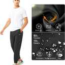 NORTHYARD Men's Athletic Running Pants Lightweight Workout Joggers Quick Dry Gym Sweatpants Active Sports Track Training (Black, M)
