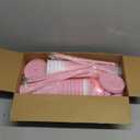 Skylety 24 Pcs Pink Bow Plastic Cups with Lid Straw and Ribbon Set, 24 oz Pink Bow Coquette Party Decorations Reusable Drinking Cups for Birthday Wedding Baby Shower Bridal Party