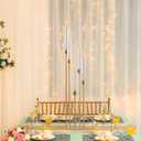 10 x 2PCS Gold Floor Candelabra,5 Arm Candle Holder Tall Floor Candle Holder with Acrylic Lampshade for Wedding Table Birthday Party Home Decoration Fit LED Taper Candles