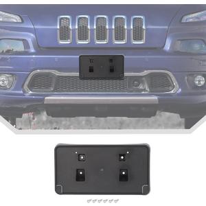 JeCar Front License Plate Bracket Frame Fit for Jeep Cherokee 2014-2018 License Plate Mount Holder