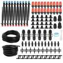 240FT Drip Irrigation Kit, Adjustable Plant Mister, Automatic Irrigation System, Mefape Sprinkler System, Garden Watering System for Greenhouse Yard Lawn, 1/2 1/4 Drip Tubing