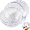 40 Set 3 Inch Clear Ornaments, Clear Plastic Fillable Christmas Ornaments Balls for Wedding Party Home Decor DIY Craft