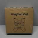 Wolliwa Weighted Vest for Woman Men, 8 12 16 20 Lbs Weight Vest with Reflective Stripe Double Adjustable Buckle Straps Back Mesh Pocket for Workout Strength Training Walking Jogging Running, Black 16 Lb