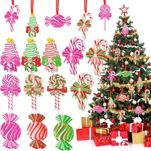Youyole 24 Pieces Christmas Candy Tree neon Ornaments Set Christmas Ornaments Peppermint Decor Colorful Wood Pastel Candy Cane Candies Round Lollipop with Ropes for Xmas Party Decorations (Simple Style) Youyole 24 Pieces Christmas Candy Tree neon Ornaments Set Christmas Ornaments Peppermint Decor Colorful Wood Pastel Candy Cane Candies Round Lollipop with Ropes for Xmas Party Decorations (Simple Style)