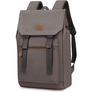 Laptop Backpack Women,Work Backpack Woman Canvas,Commuter Black,Bookbag Fits 17 inch Lapop. (Grey)