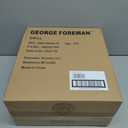 George Foreman 4-Serving Removable Plate Electric Grill and Panini Press, George Tough Non-Stick Coating, Drip Tray Catches Grease, Black