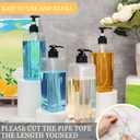20 Pack 16oz/ 500ml Plastic Empty Bottles Refillable Shampoo Containers with Pump Lightweight Square Soap Dispenser Bottles for Essential Lotions, Shampoos, Conditioner, Massage Oil (Clear, Black)