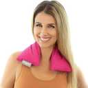 Bed Buddy Heated Aromatherapy Neck Wrap, Lavender & Rose Scented - Microwavable Hot & Cold Therapy for Sore Muscles, Stress Relief, and Relaxation - Soft Plush Fabric with Lavender and Rose (1 Count, Pink)