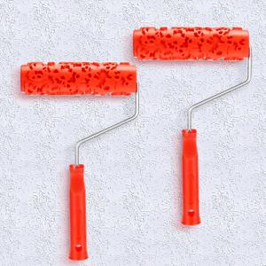 2 Pcs 7'' Texture Roller Pattern Paint Roller for Wall Decoration Classic Rubber Roller Texture Roller Tool to Add Design to Thick Slurry Elastomeric Coatings, Not Paint Rollers(Eg323t)